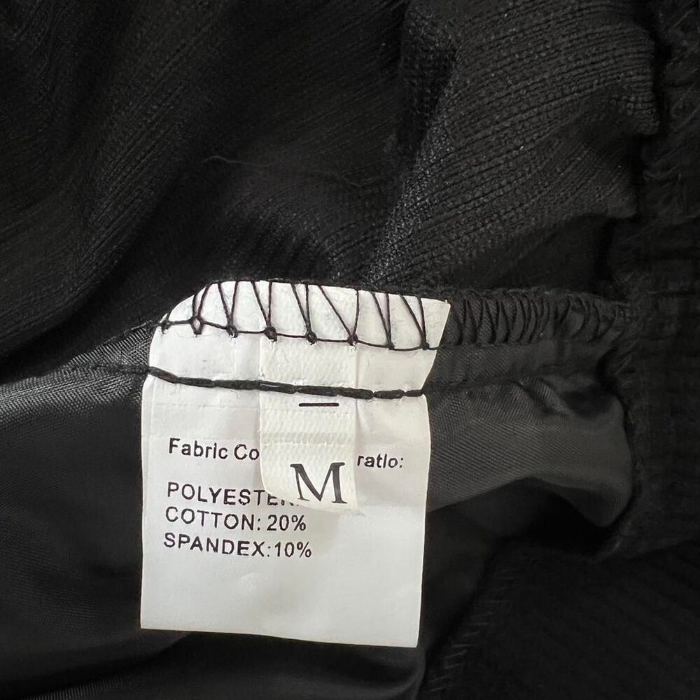 Black Corduroy Straight Leg Pants High Rise Pleated Women’s Medium - Picture 6 of 8